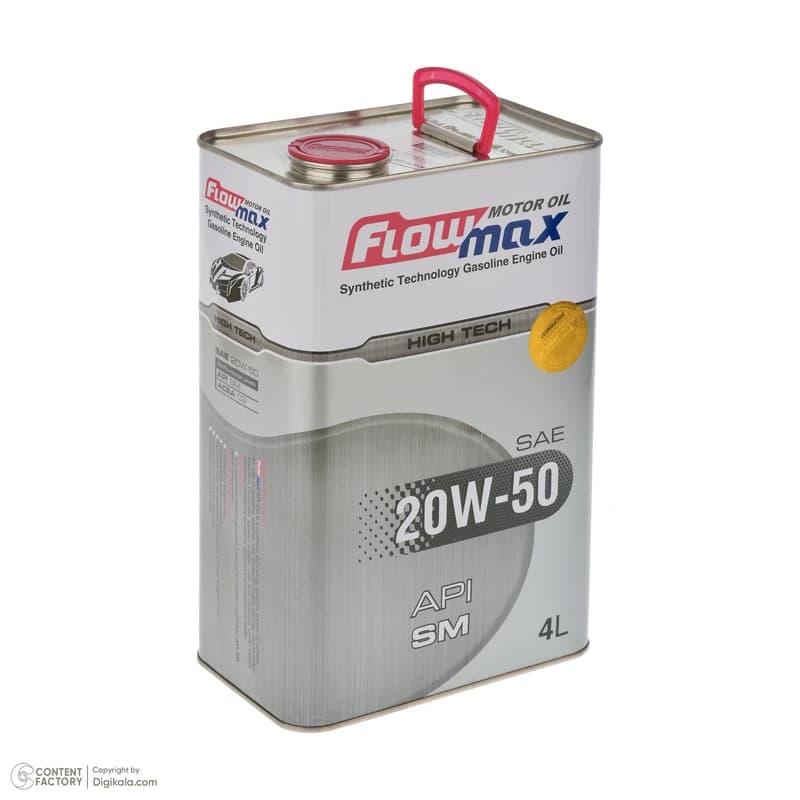 روغن موتور خودرو بنزینی فلومکس مدل 001 SM 20W-50 حجم 4 لیتر-gallery