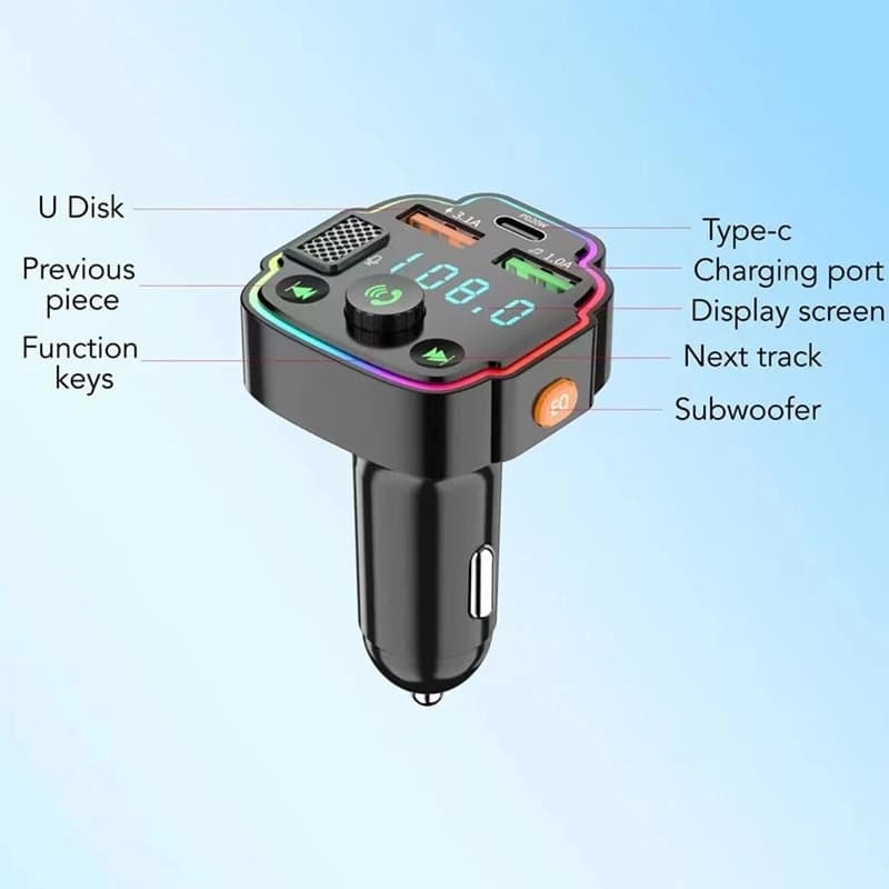 پخش کننده اف ام خودرو شارک مدل Q8-PD-20W-gallery